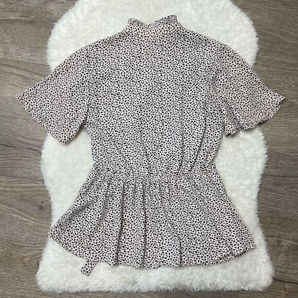 Monteau Size Small Lot of 3 Tops Short Sleeve Blouse Shirts Beige Red Green - Picture 7 of 12